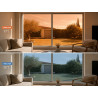 Before and after heat control window film