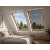 Getinte warmtewerende folie voor Velux-dakramen: optimaal thermisch comfort zonder het natuurlijke daglicht te verminderen.